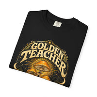 T-Shirt — Golden Teacher Mushroom Graphic Tee (Teach • Learn • Evolve)