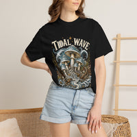 Tidal Wave Mushroom T-Shirt — Hidden Gnome Graphic Tee | Mycelium Threadz