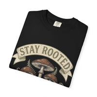 Stay Rooted Mushroom T-Shirt — Botanical Nature Graphic Tee