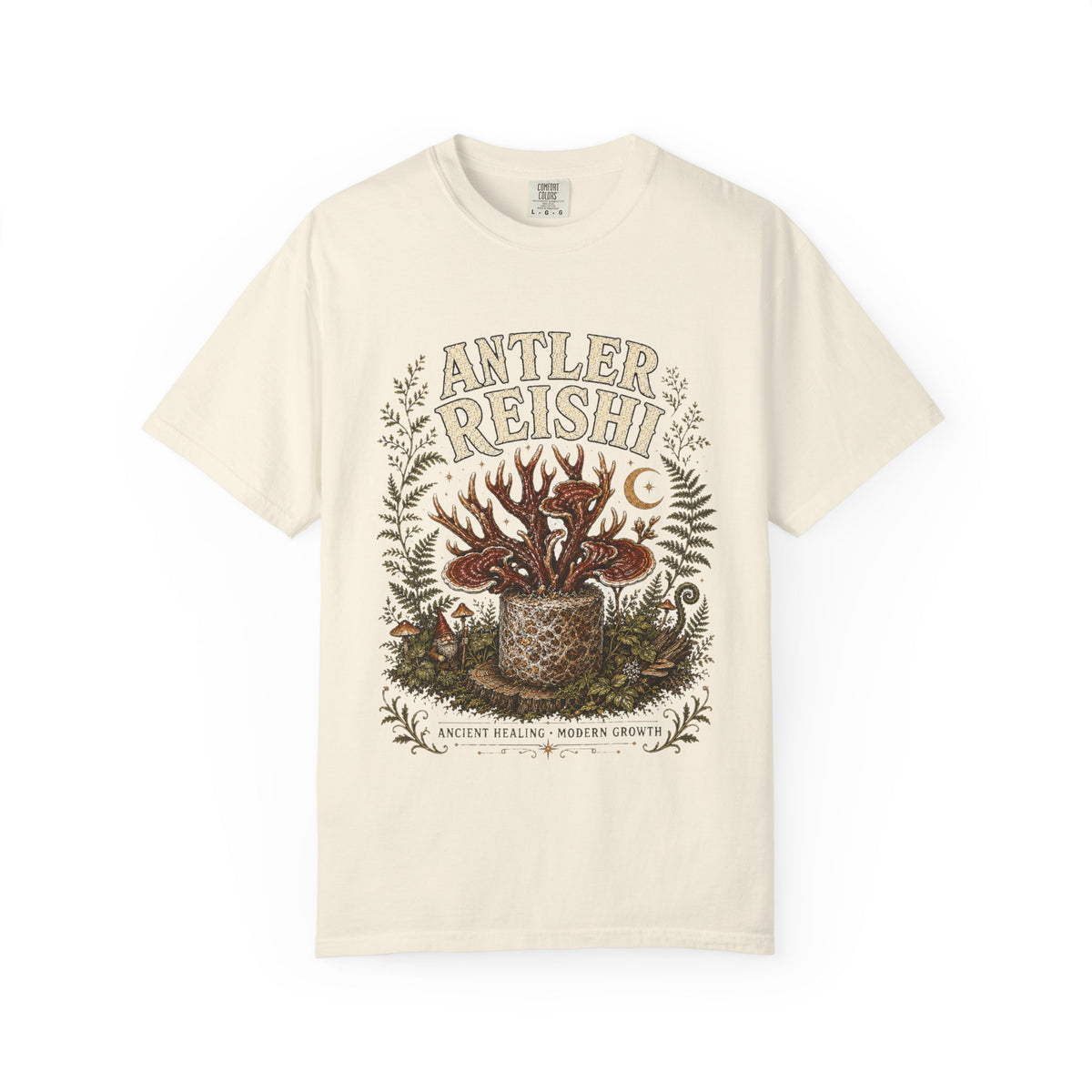 Antler Reishi Wild Form Mushroom T-Shirt | Mycelium Threadz Vintage Nature Tee