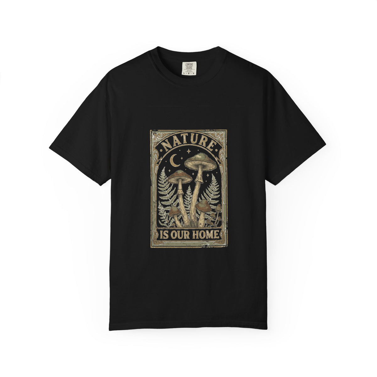 Nature Is Our Home T-Shirt — Mushroom Forest Graphic Tee
