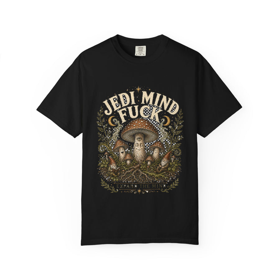 Jedi Mind Expand the Mind Mushroom T-Shirt | Mycelium Threadz Vintage Nature Tee