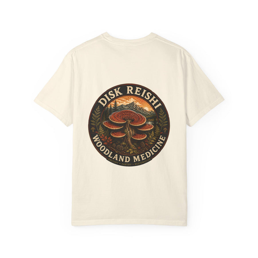 Disk Reishi Woodland Medicine Mushroom T-Shirt | Mycelium Threadz Vintage Nature Tee
