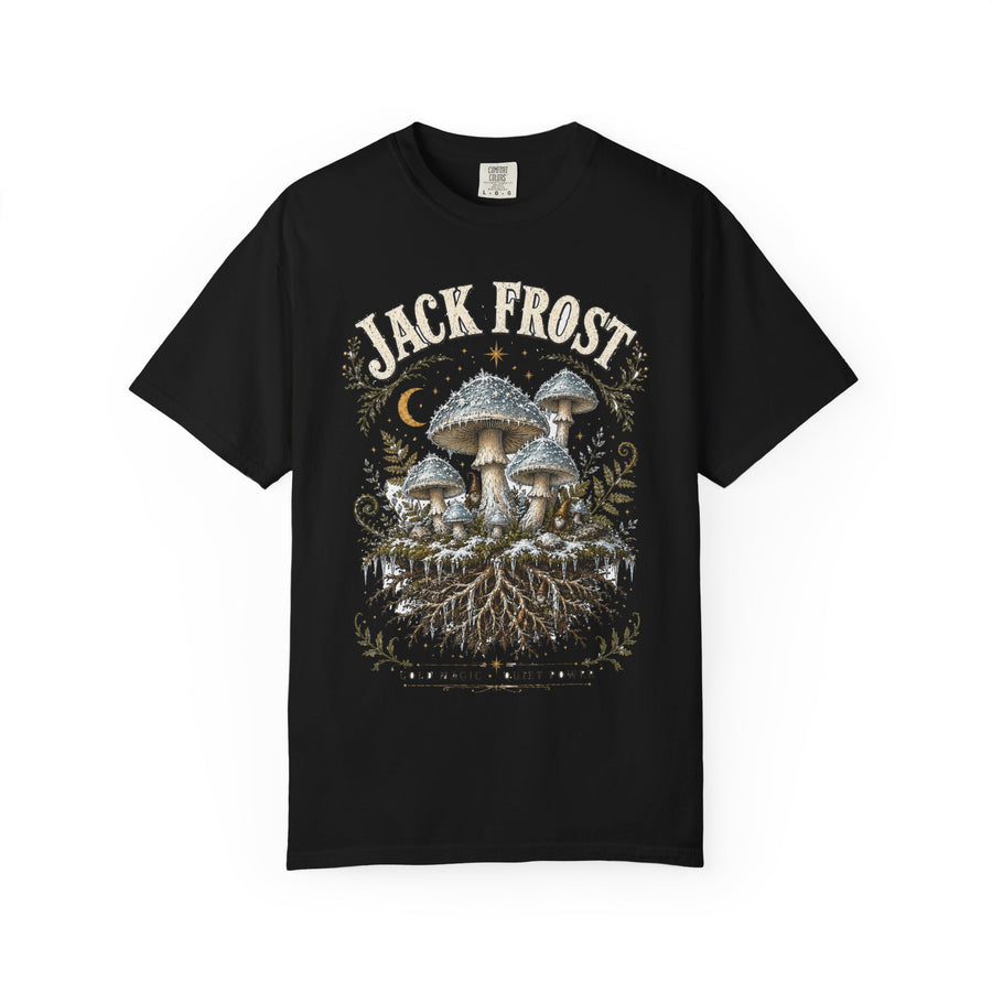 Jack Frost Rooted Mushroom T-Shirt — Hidden Gnome Graphic Tee | Mycelium Threadz