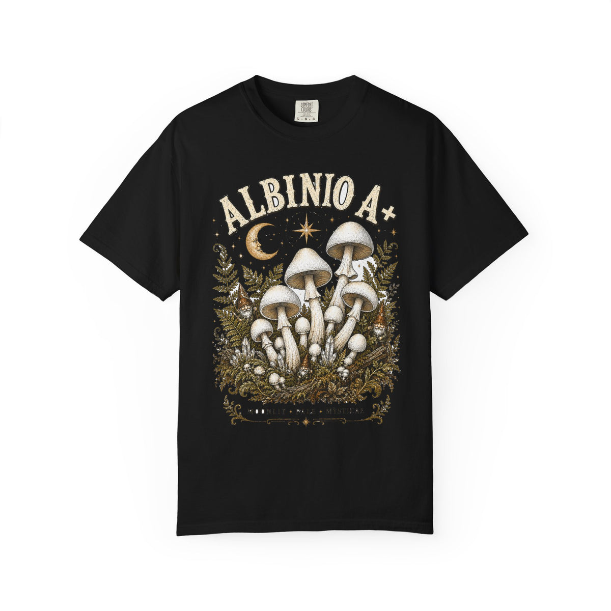 Albino A+ Mushroom T-Shirt — Hidden Gnome Graphic Tee | Mycelium Threadz