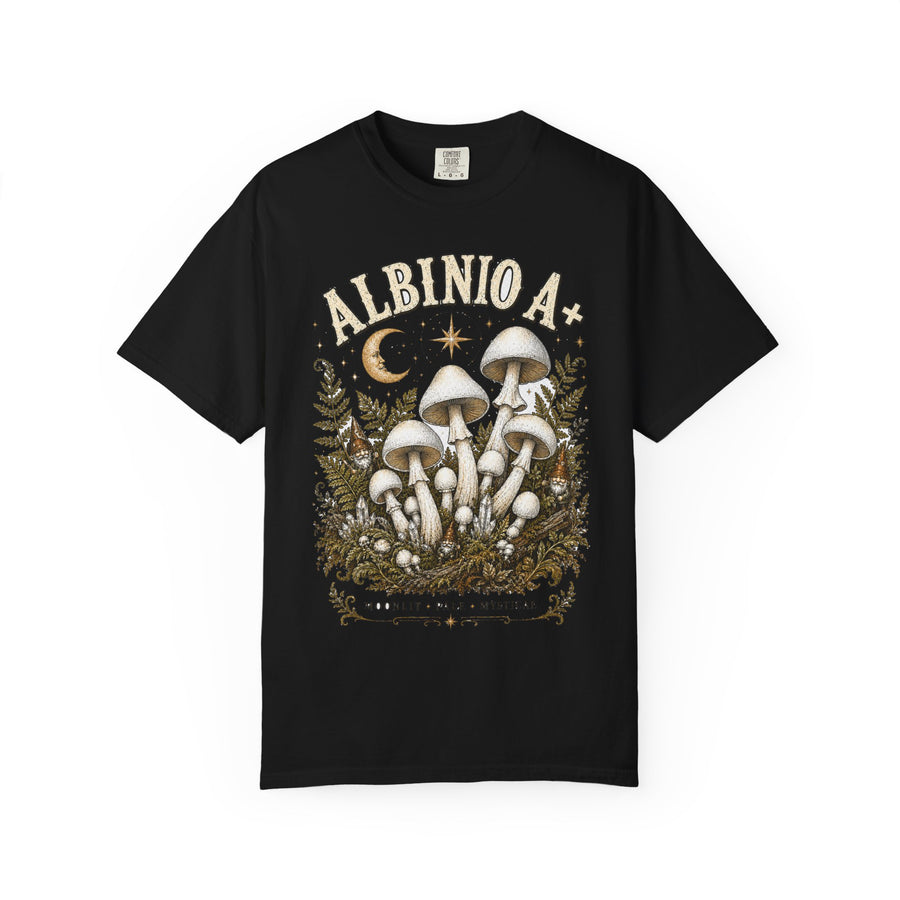 Albino A+ Mushroom T-Shirt — Hidden Gnome Graphic Tee | Mycelium Threadz