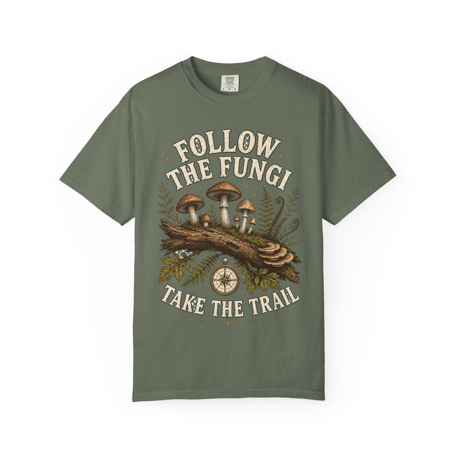 Follow the Fungi Mushroom T-Shirt | Mycelium Threadz Vintage Nature Tee