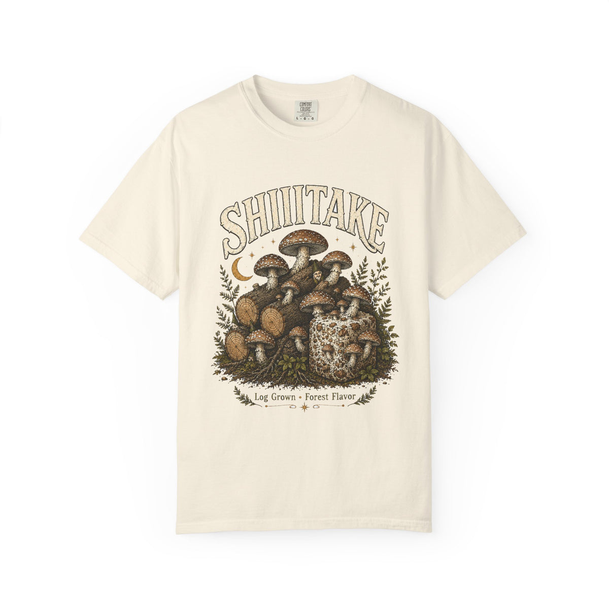Shiitake Mushroom T-Shirt — Hidden Gnome Graphic Tee | Mycelium Threadz