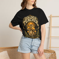 T-Shirt — Golden Teacher Mushroom Graphic Tee (Teach • Learn • Evolve)
