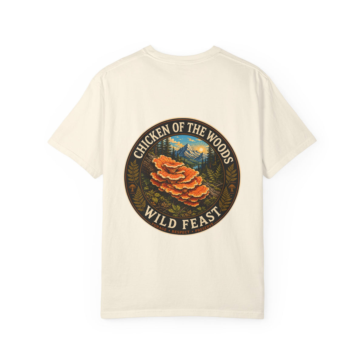 Chicken of the Woods Wild Feast Mushroom T-Shirt | Mycelium Threadz Vintage Nature Tee