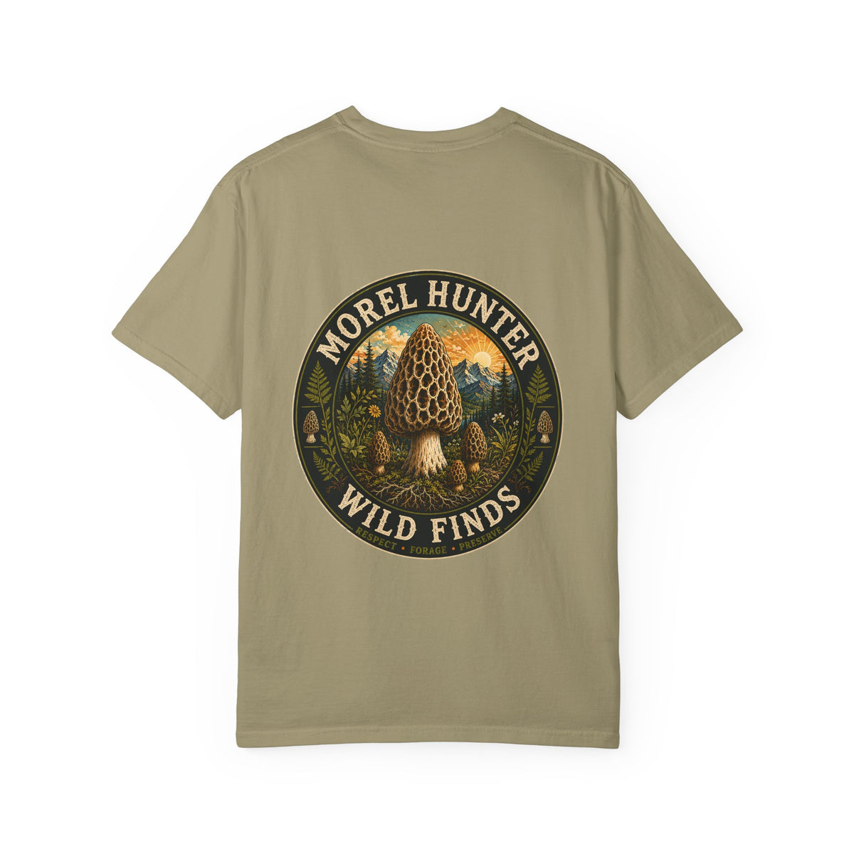 Morel Hunter Wild Finds Mushroom T-Shirt | Mycelium Threadz Vintage Nature Tee