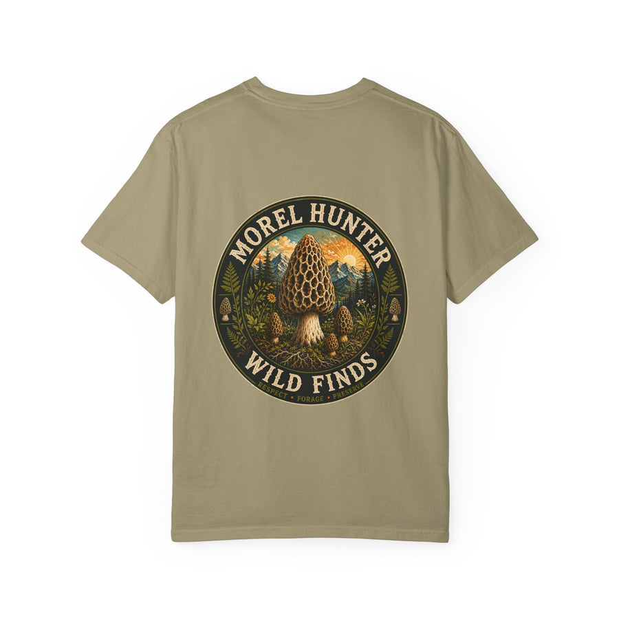 Morel Hunter Wild Finds Mushroom T-Shirt | Mycelium Threadz Vintage Nature Tee