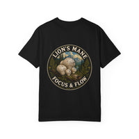Lion's Mane Focus & Flow Mushroom T-Shirt | Mycelium Threadz Vintage Nature Tee