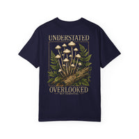 Mushroom & Fern Tee — "Understated Overlooked" Graphic T-Shirt