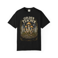 Golden Teacher Mushroom T-Shirt — Psychedelic Magic Mushroom Graphic Tee | Mycelium Threadz
