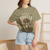 Stay Rooted Let Nature Lead Mushroom T-Shirt | Mycelium Threadz Vintage Nature Tee