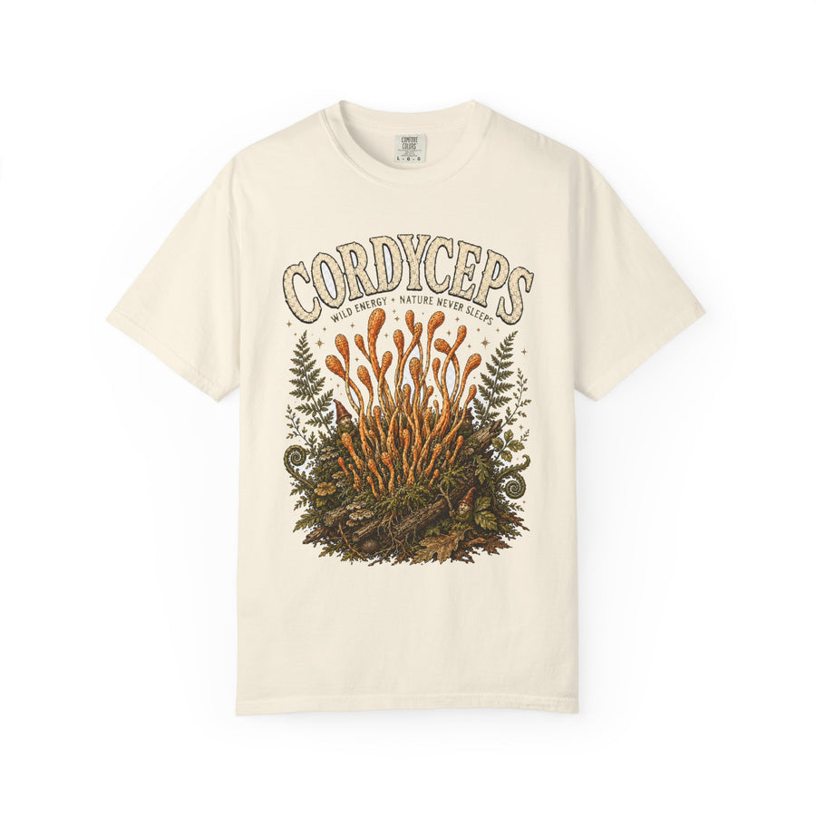 Cordyceps Mushroom T-Shirt — Hidden Gnome Graphic Tee | Mycelium Threadz