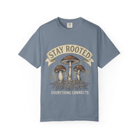 Stay Rooted Mushroom T-Shirt — Botanical Nature Graphic Tee