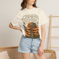 Chicken of the Woods Mushroom T-Shirt — Hidden Gnome Graphic Tee | Mycelium Threadz