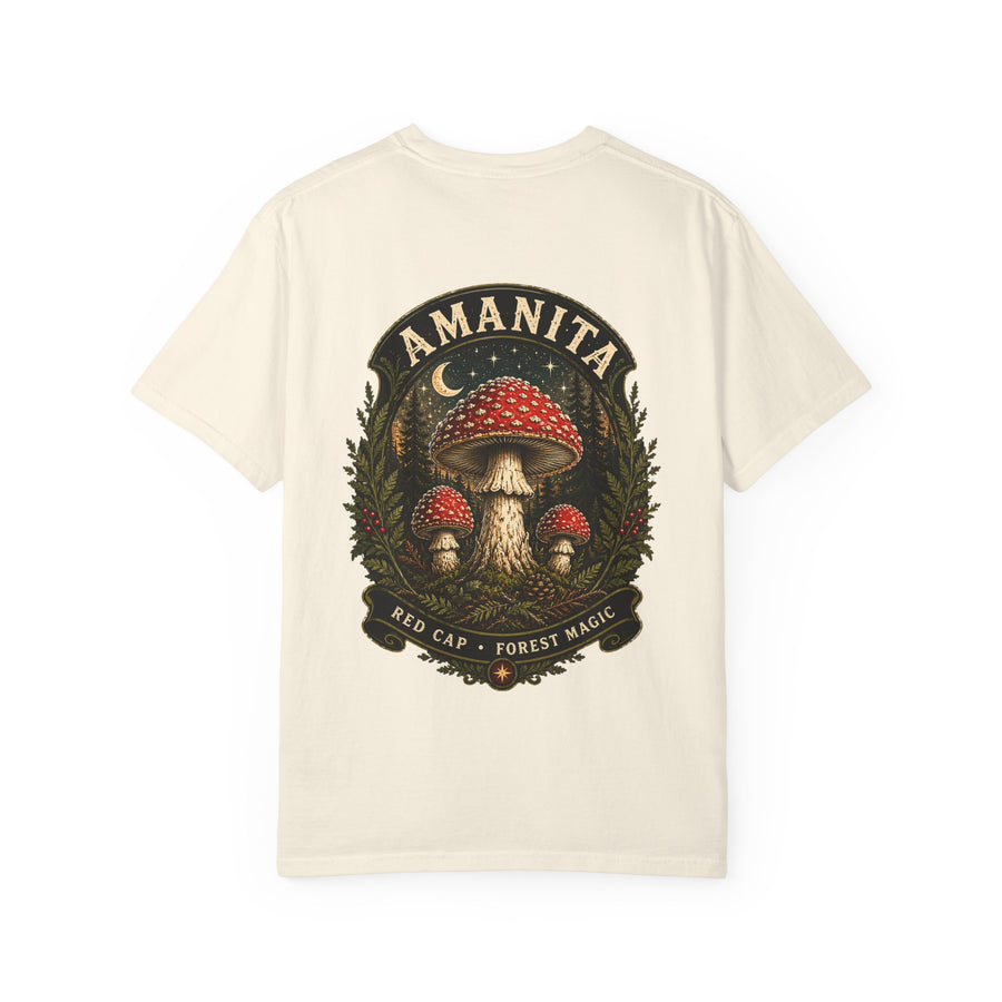 Amanita Muscaria Forest Magic Mushroom T-Shirt | Mycelium Threadz Vintage Nature Tee